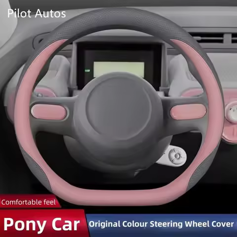 Original Colour Car Steering Wheel Cover Interior Genuine Leather Breathe Nappa For Bestune Pony 202