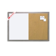 กระดานไวท์บอร์ด ผสม บอร์ดไม้ก๊อก 120x240 ซม. กรอบ PVC S