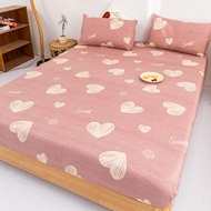New Fitted Bed Sheet Super Single/Queen/King Size Bedsheet Premium Mattress Cover With Rubber Soft Pillowcase