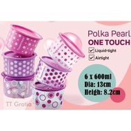 Tupperware Polka Pearls One Touch Topper (6) 600ml