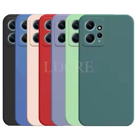 For Xiaomi Redmi Note 12 Case Liquid Silicone Coque Redmi Note 12 Cover TPU Protective Case Redmi No