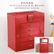 กล่องเก็บเครื่องประดับสไตล์ยุโรปทรงเจ้าหญิงความจุขนาดใหญ่หลายชั้น POLO FEST กล่องใส่เครื่องประดับสำห