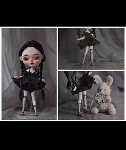 New Dark Gothic Style Blythe Camisole Skirt 1/630cm(Fit for azone,Pullip,Ob22/24/26,Licca)