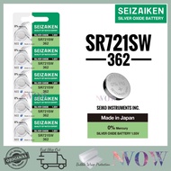 Seizaiken 362 SR721SW Battery cell 1.55V Battery Genuine SEIKO JAPAN sr721