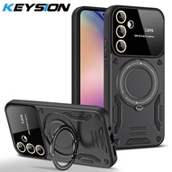 KEYSION เคสเกราะกันกระแทกสำหรับ Samsung A05S A04S A15 A05 A04แหวน A04e ขาตั้งตัวปกป้องกล้องถ่ายรูปโทรศัพท์ A24เคส Galaxy