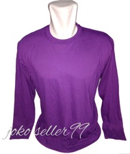 kaos polos tangan panjang ungu tua/terong cotton combat 24s PREMIUM