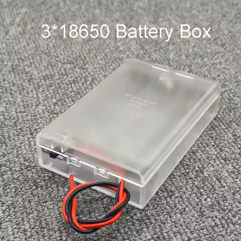 18650 Battery Box DIY Battery Holder 3X18650 Case Series With Switch Cable With Cover 3*18650 Weldin