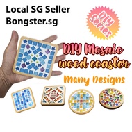 DIY mosaic wood coaster many designs