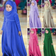 Baju Kurung Kids Girls Clothing Fashion Muslimah Wear Baju Raya Robe Maxi Dress Jubah Kanak Budak Pe