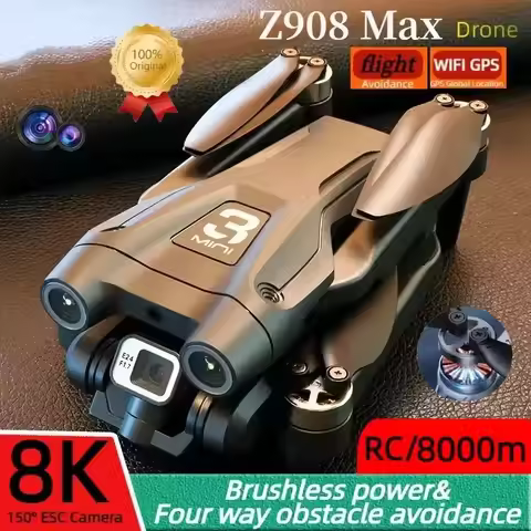 Z908 Pro Max Drone 8K 5G HDProfessional Dual Camera GPS FPV Brushless Motor Obstacle Avoidance Quadc