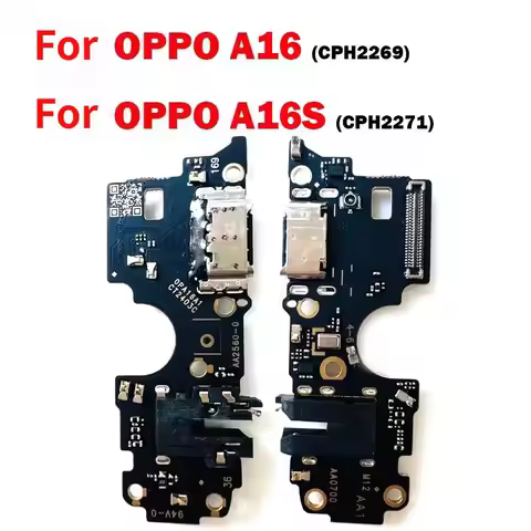 For OPPO A16 A16S A54 A54S A55 4G USB Charging Port Dock Connector Charger Board Microphone Module F