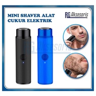 Alat Cukur Elektrik MINI Portable USB Pisau Cukur Rambut Kumis Jenggot