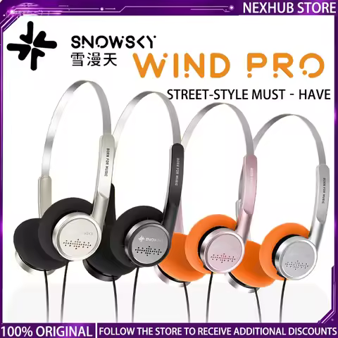 FiiO SnowSky Wind Pro Retro Headphones Semi Open Ergonomic Comfort Wear High Latency Music Headphone