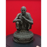 龙婆坤经典抽烟供奉型金身 高19.5宽12.7深13.1cm底部有庙印袈裟，经绳，符管，善迦财小金身  Lp Koon Bucha Wat Banrai 2537