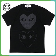 Cdg Play Fashion Cotton Short Sleeve T-Shirt Heart Pattern