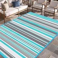 Outdoor Patio Plastic Rug Waterproof - Outdoor Rugs for Camper Outside, Rv, Porch Deck Rug Clearance