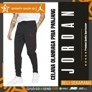 Celana Training Olahraga Running Pria Lari Basket Jordan Panjang Hitam