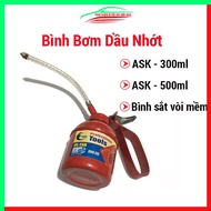 Bình vịt châm dầu nhớt ASK 300ml và 500ml bình sắt vòi mềm cho máy móc cơ khí