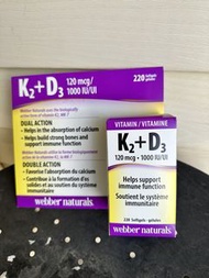 Webber Naturals K2+D3 (220 counts)