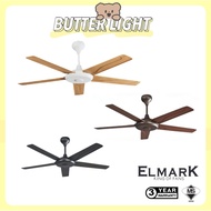 ELMARK 52" ABS Blade TP102 Ceiling Fan with Remote (Pine White / Midnight Caramel / Matt Black)