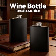 Portable Flask Wine Bottle Pocket Whiskey Drinking Hip Stainless Steel Flask