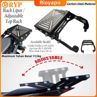 Foldable Adjustable Rack Lipat Stainless Steel Heavy Duty Rack Lipat Rear Pemegang Rak Bagasi For Y1
