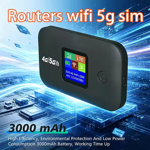 4G 5G WiFi 6 Mobile Hotspot Router with SIM Card Slot Portable Wireless Router for Home Travel for 1