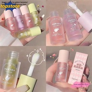 TOPSTORE Lip Oil, Glass Moisturizes Lipstick, Lip Care Serum Non-sticky Fragrance Big Brush Head Lip