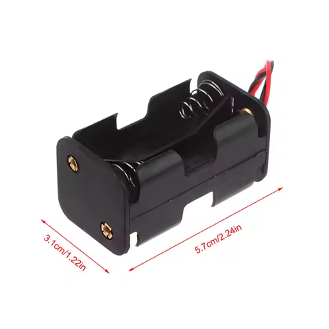 ❤️ AA Battery Holder 6V for 4 x AA Batteries Black Plastic Storage Box AA Battery Case Dual Layers W