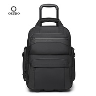 OZUKO กระเป๋าเดินทางกระเป๋ารถเข็นอเนกประสงค์สไตล์กระเป๋าเดินทางธุรกิจล้อเงียบอเนกประสงค์สไตล์ลำลอง