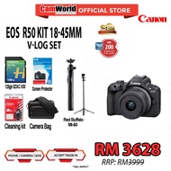 CANON EOS R50 KIT 18-45MM V-LOG BUNDLE SET (CANON MALAYSIA)