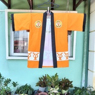 Kimono Men Haori Orange Japanese Vintage (defects)