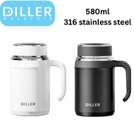 Diller Office Coffee Tea Thermo Classic Mug Keep Hot Colt Tea filter ( 580ml ) D9325