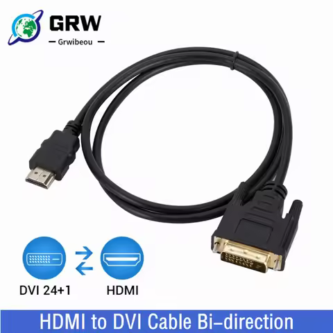 4K HDMI-compatible to DVI Adapter Cable 1080P Bi-direction 24+1 DVI DVI-D To HDMI-compatible Convert
