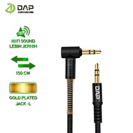 DAP D-AU03 Audio Aux Jack 3.5mm to Jack 3.5mm Type L Gaming Lenght 150cm - Garansi 1 Tahu