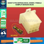 9 PIN SMALL GIRL MOTORCYCLE CABLE SOCKET - SOCKET - CABLE SOCKET - 9 PIN - CABLE SOCKET - MOTORCYCLE