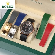 Rolex Rubber Silicone Watch Strap Daytona Black Blue Green Water Ghost Yacht-Master Watch Strap Original Accessories