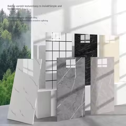 10x 30cmx60cm Marble Tiles Sticker Self-adhesive PVC Tiles Floor Stickers Waterproof Tile Wall Stick
