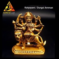 Katyayani / Durgai Amman / Small Durga Amma Idol Brass Antique Finish