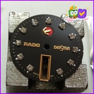 Plat/Dail Rado Diastar 11 Diamond Black Original Best Seller