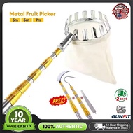 7M Telescopic High Pruning Branch Shears Saw Cutter Kelapa Fruit Galah Pengait Buah Moden Kait Bag
