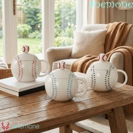 ANEMONE Baseball Cup, Sports Theme 420ml Tea Cup, Water Cup Creative with A Spoon Daily Drinking Cer