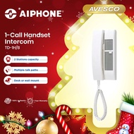 Aiphone | 1-Call Handset Intercom | TD-1H/B | Station-select break-in call | Avesco