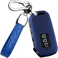 HIBEYO 7 Button Key Fob Cover for Kia EV6 K5 Seltos Carnival Seven-Key Dl3 Mq4 Accessories with Keyc
