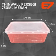 HIJAU MERAH UNGU Im31 Thinwall Square Feeding Rt Color 750Ml (Contents 25Pcs) (Red, Orange, Green, B