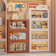 DENO (ดีโน่) ตู้เก็บของพับได้ ชั้นเก็บของ ตู้เก็บของ กล่องอเนกประสงค์ วางซ้อนได้สูง มีล้อ