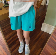 愛心休閑短褲（湖藍色）（尺碼:M-XL)(下單後聯絡客服確認發貨尺碼)#F134020599