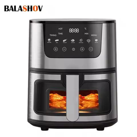 1250W Oil Free Air Fryer Oven LED Touch Panel Air Fryer Air Fryer Toaster Oven Combo with Presets Ro