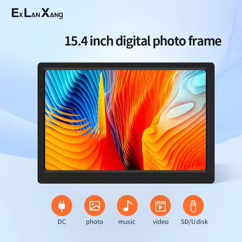 Selling Digital Photo Frame 15.4 Inch HD Picture Mult-Media Player MP3 MP4 Alarm Clock For Gift