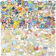 50Pcs Cute Pokemon Sumikko gurashi Cartoon Waterproof PVC Stickers for Laptop Skin Trunk Cup Car Kawaii Decal
